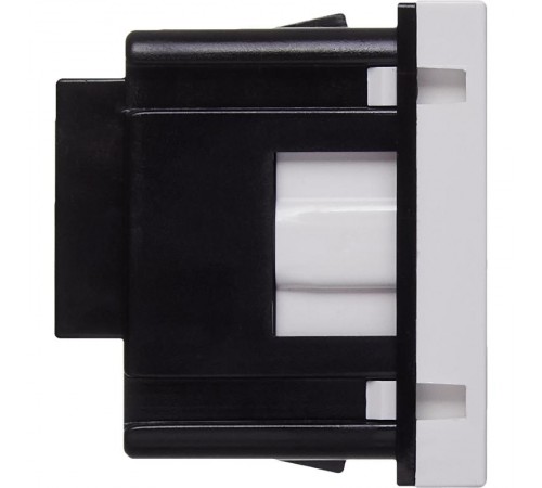 Розетка с заземлением, винтовые зажимы - со шторками 16А 250В - 90°- 2 модуля - белый  4521047  Daccord