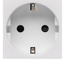 Розетка с заземлением, винтовые зажимы - со шторками 16А 250В - 90°- 2 модуля - белый  4521047  Daccord