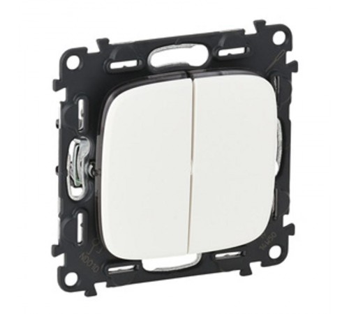 Valena ALLURE DIY Белый Выключатель 2-х клавишный 10А 250В  752705  Legrand