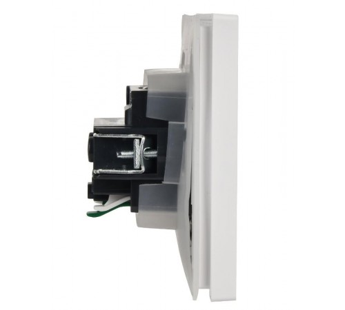 FORTE&PIANO Розетка с заземлением, со шторками, с крышкой безвинтовое крепление 16А IP44 FP219 белый  FP-R16-16-1-44-K01  IEK