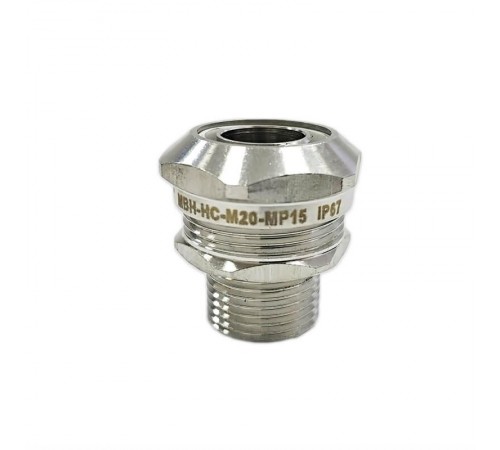 Муфта вводная с наружной резьбой МВН-НС-М20-МР15 IP67  zeta45023  ГОФРОМАТИК