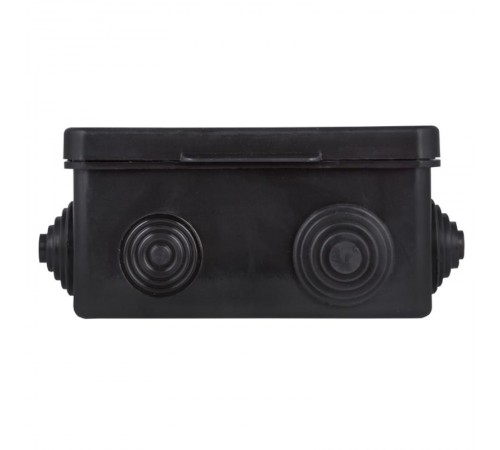 Коробка распределительная КМР-030-014 с крышкой (100х100х50), 8 мембр. вводов чёрная IP54 розн. стикер  plc-kmr-030-014-2b EKF