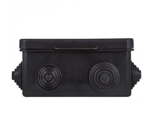 Коробка распределительная КМР-030-014 с крышкой (100х100х50), 8 мембр. вводов чёрная IP54 розн. стикер  plc-kmr-030-014-2b EKF