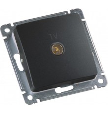 Розетка телевизионная оконечная скрытой установки, механизм, цвет черный  РСТВ-401-08  HEGEL