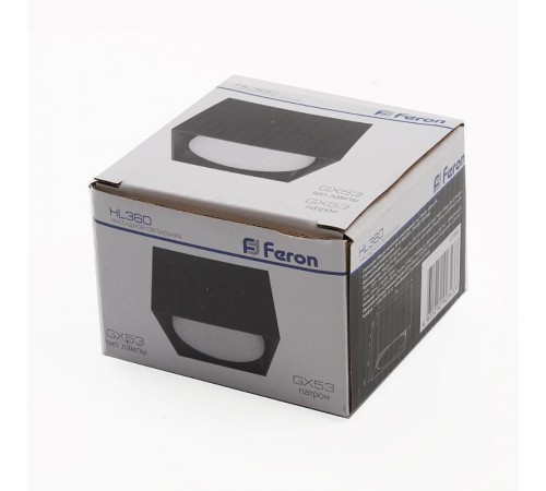 Светильник потолочный под лампу макс 12W, 230V, GX53, черный, HL360  41993  FERON