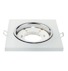 Светильник встраиваемый GX53R-glass SMT под лампу GX53 КВАДРАТ СТЕКЛО 230B матовый  4690612014111  IN HOME