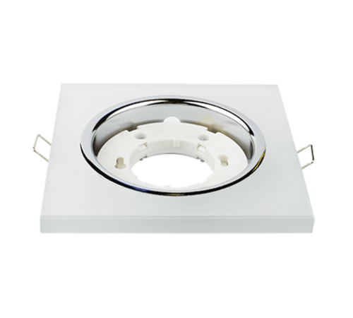 Светильник встраиваемый GX53R-glass SMT под лампу GX53 КВАДРАТ СТЕКЛО 230B матовый  4690612014111  IN HOME