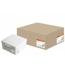 Коробка распределительная о/п 100х100х55мм, крышка, IP54, 8вх. инд. штрихкод  SQ1401-0513  TDM