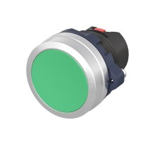 Головка кнопки плоская без фиксации, зеленая, алюминий  M22P-FMGA  DKC