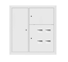 Щит этажный 4 кв. RAL9003 со слаботочным отсеком слева (1000х950х150)  mb29-v-4z-ral9003  EKF