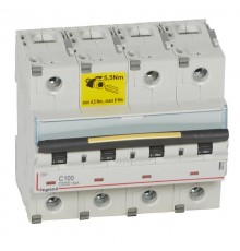 Выключатель автоматический четырехполюсный DX3 10000 100А C 16кА (6 мод)  409363  Legrand
