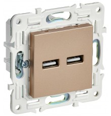 SKANDY Розетка USB A+A 3,1А SK-R15Sa песочный  SK-U21-D31-K98  IEK