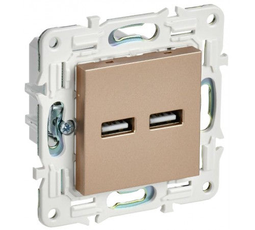 SKANDY Розетка USB A+A 3,1А SK-R15Sa песочный  SK-U21-D31-K98  IEK