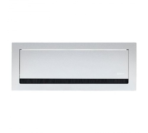 Встраиваемый настольный лючок, 8 модулей=4 поста, C-Line, металлик  cl-vnl-8-s  EKF