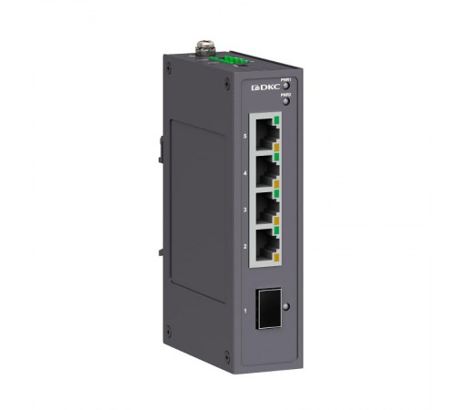 Промышленный неуправляемый коммутатор, 1100Base-X, SFP слот: 4 10/100Base-T(X) портов RJ45, 12-48В DC/18-30В AC, с резервированием  N1000-1SFP4T-P2