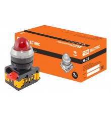 Лампа AL-22 сигнальная d22мм красный неон/230В цилиндр   SQ0702-0008  TDM