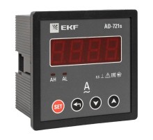 Амперметр AD-721s цифровой на панель 72x72 (квадратный вырез) однофазный в коротком корпусе PROxima  AD-721s  EKF