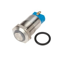 Кнопка антивандальная 12 12В Б/Фикс (2с) (ON)-OFF синяя  36-3211  REXANT