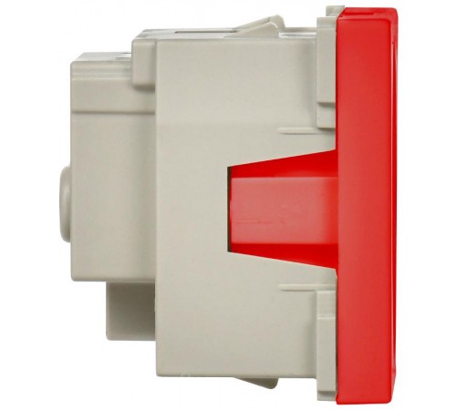 РКС-20-32-П-К Розетка с з/к 2к (на 2 модуля) ПРАЙМЕР красная  CKK-40D-RSZK2-K04-K  IEK