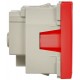 РКС-20-32-П-К Розетка с з/к 2к (на 2 модуля) ПРАЙМЕР красная  CKK-40D-RSZK2-K04-K  IEK