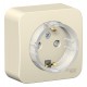 Blanca Молочный О/У с изолирующей пластиной Розетка с заземлением со штор., (тонкая) 16А, 250В  BLNRA111112  SE