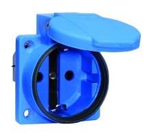 Розетка встраиваемая (с уплотнителем) Schuko 16A 3p 250V IP54 синяя 71082 I 71082-Bals I Bals