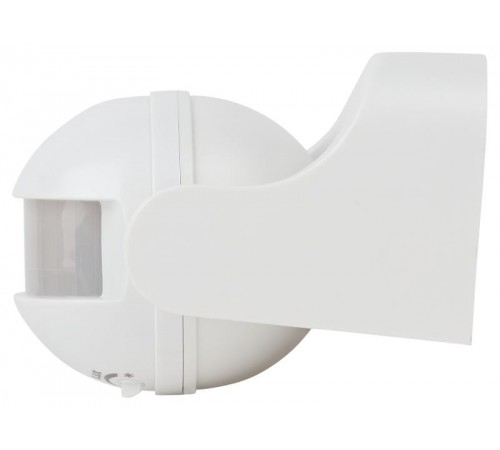 Датчик движения белый, макс. нагрузка MD 03  500Вт, угол обзора 140град., дальность 12м, монитори  Б0043809  ЭРА 