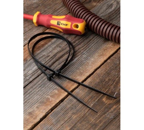 Хомут нейлоновый ЧЕРНЫЙ 4,8х300 (уп./100шт) EKF Simple  plc-cb-4.8x300  EKF