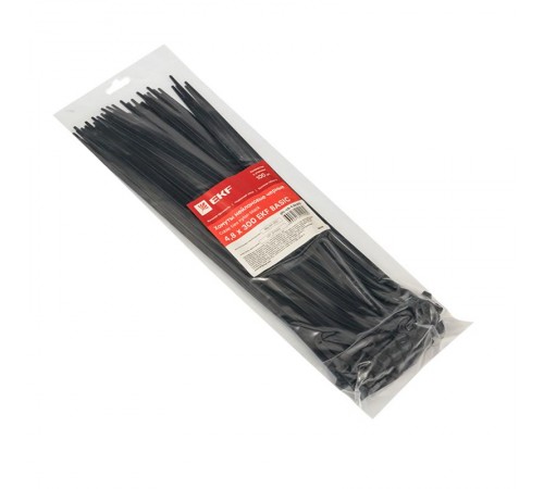 Хомут нейлоновый ЧЕРНЫЙ 4,8х300 (уп./100шт) EKF Simple  plc-cb-4.8x300  EKF
