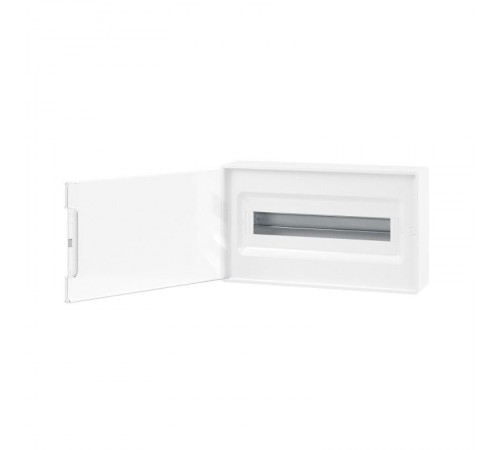 Щиток 18 мод настенный FRAME, белый с прозрачной дверцей, с 2 шинами PEN  на 8 и 10 отв.  F18W1WT  DKC