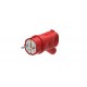 Вилка 2К+З угловая каучуковая 16А/250В IP44 Красная MultiSet  MST1402RD  SE