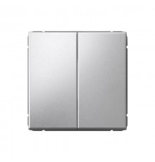 ArtGallery Алюминий Выключатель 2-клавишный , 10АХ, механизм, быстрозажим. клем.  GAL000351S  SE