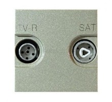 ABB Zenit Шампань Розетка TV-FM-SAT единственная, (2мод)  N2251.3 CV   2CLA225130N1901  ABB