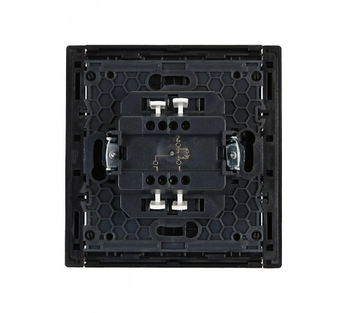 FORTE&PIANO Выключатель 1-клавишный проходной с индикацией 10А FP104 черный  FP-V12-1-10-1-K02  IEK