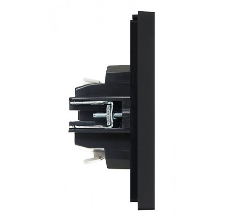 FORTE&PIANO Выключатель 1-клавишный проходной с индикацией 10А FP104 черный  FP-V12-1-10-1-K02  IEK