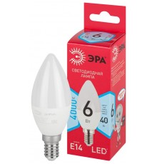 Лампа светодиодная RED LINE LED B35-6W-840-E14 R E14 / Е14 6 Вт свеча нейтральный белый свет  Б0051057  ЭРА