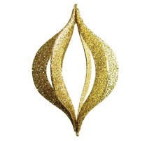 Елочная фигура "Сосулька складная 3D", 51 см, цвет золотой  502-321  NEON-NIGHT