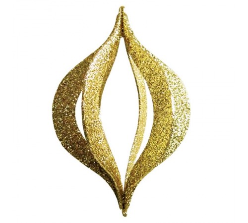 Елочная фигура "Сосулька складная 3D", 51 см, цвет золотой  502-321  NEON-NIGHT