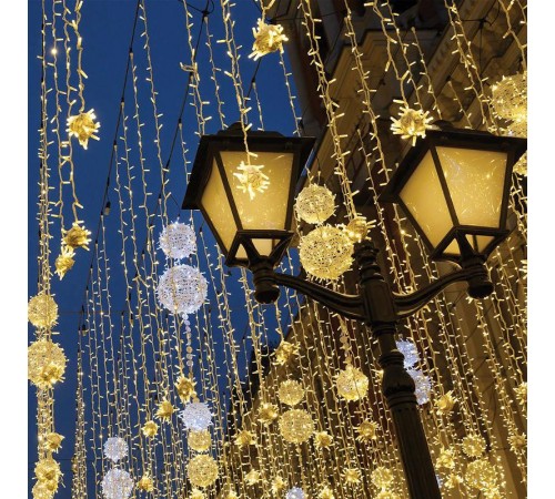 Гирлянда светодиодная линейная 230V 400 LED 40м, желтый, IP 44, шнур 3м , CL07  41620  FERON