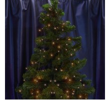 Гирлянда елочная  500 диодов  2700К, CL92   10 веток (5м) + 1.5м зеленый шнур, IP44  32377  FERON