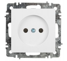 Розетка Intro Accent 6-201-01 2Р 16А-250В, IP20, СУ, AL/CU, белый   Б0063653  Intro