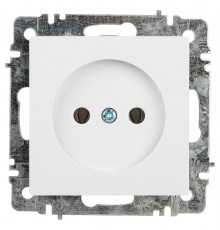 Розетка Intro Accent 6-201-01 2Р 16А-250В, IP20, СУ, AL/CU, белый   Б0063653  Intro