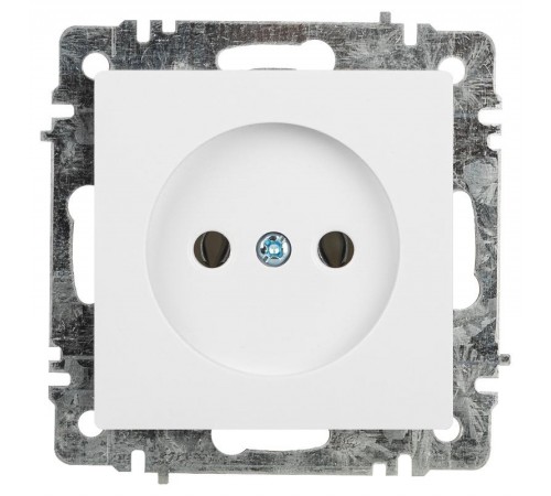 Розетка Intro Accent 6-201-01 2Р 16А-250В, IP20, СУ, AL/CU, белый   Б0063653  Intro
