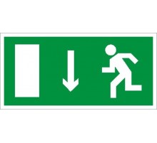 Е71 Указатель двери эвакуационного выхода левосторонний/правосторонний для МГН (260х130) РС-M /комплект, 2шт./ MIZAR STANDARD пиктограмма  2502006490