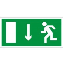 Е71 Указатель двери эвакуационного выхода левосторонний/правосторонний для МГН (260х130) РС-M /комплект, 2шт./ MIZAR STANDARD пиктограмма  2502006490