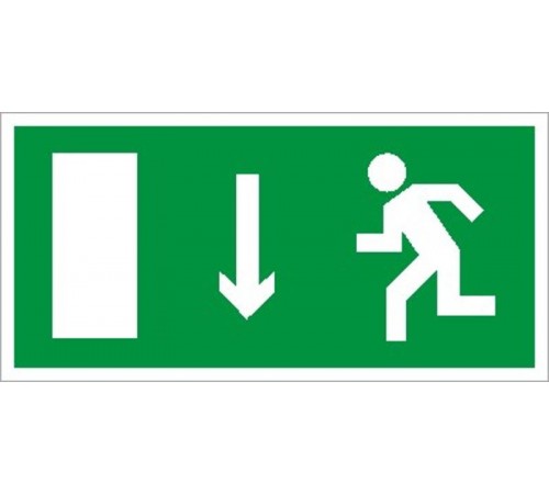 Е71 Указатель двери эвакуационного выхода левосторонний/правосторонний для МГН (260х130) РС-M /комплект, 2шт./ MIZAR STANDARD пиктограмма  2502006490