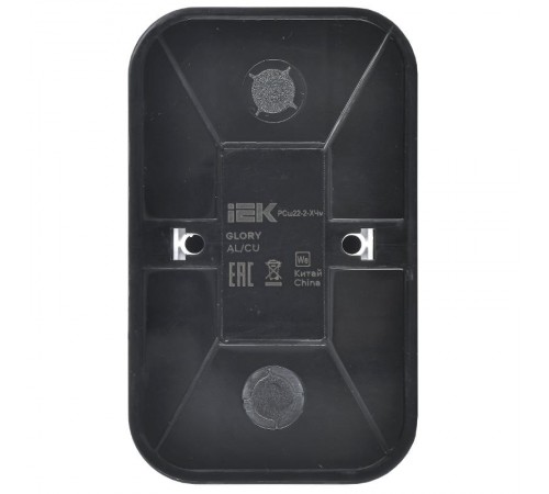 GLORY Розетка 2-местная без з/к с з/ш о/у 10А РСш22-2-ХЧм черный матовый  ERH23-K02M-10  IEK