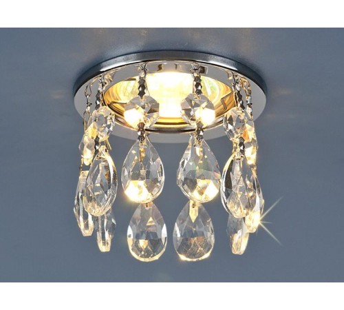 Светильник точечный встраиваемый 2055 MR16 CH/CL хром/прозрачный  a030711  Elektrostandard