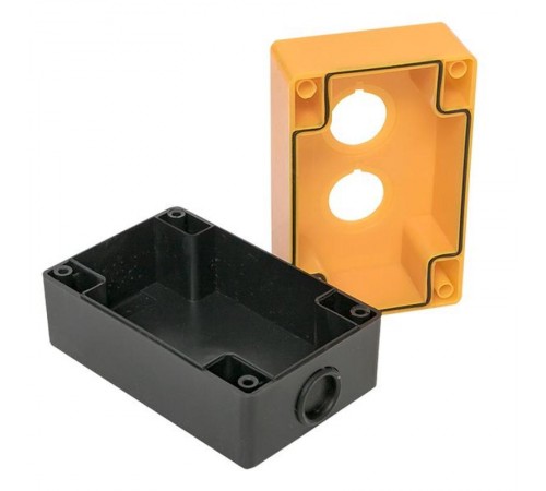 Корпус КП102 пластиковый 2 кнопки желтый EKF PROxima  cpb-102-o  EKF