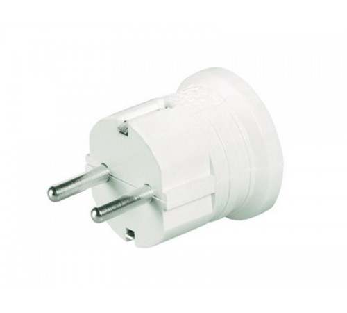 Вилка кабельная бытовая с центральным вводом кабеля белая IP20 16А 2P+E 230В  DIS1302063  DKC